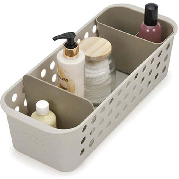 Joseph & Joseph EasyStore 40cm Slimline Storage Basket Home Bath Organiser Ecru