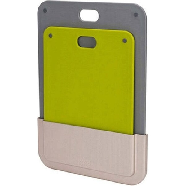 2pc Joseph & Joseph DoorStore Chop Chopping Board w/ Storage Case Set Grey/Green