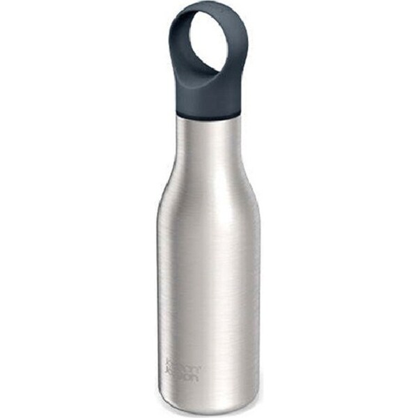 Joseph & Joseph Loop 500ml Vacuum Insulated Water Bottle Brushed/Anthracite