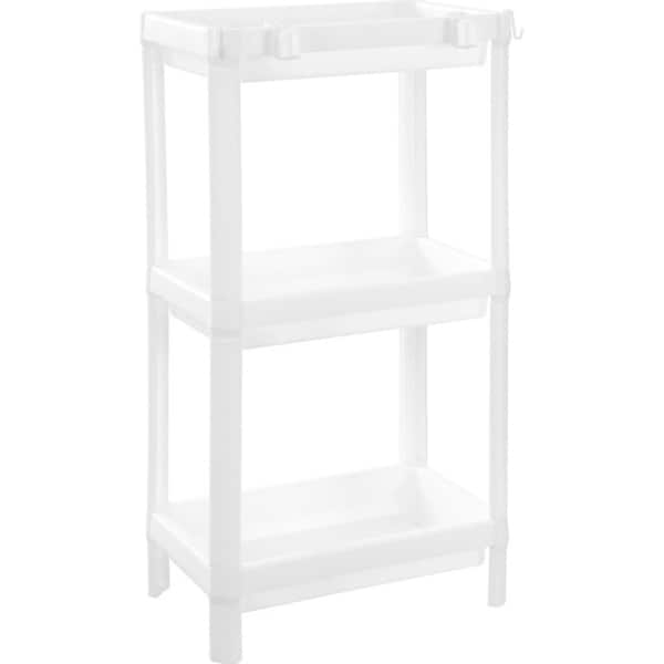 Boxsweden 3-Tier 70cm Storage Shelf Home/Room Organiser Rack Display Stand White