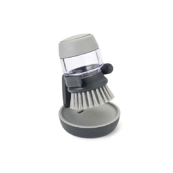 Joseph & Joseph Palm Scrub 13.5cm Washing-Up Pan Pot Cleaning Brush w/Stand Grey