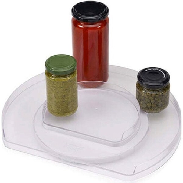 Joseph & Joseph FridgeStore 33cm Rotating Organiser Fridge 2-Tier Storage Clear