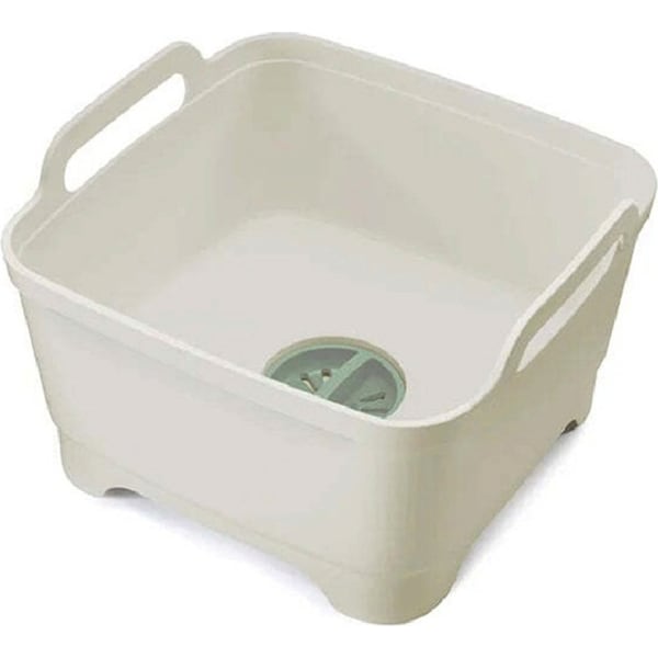 Joseph & Joseph Wash & Drain 31cm Washing-Up Bowl Container Light Stone/Sage