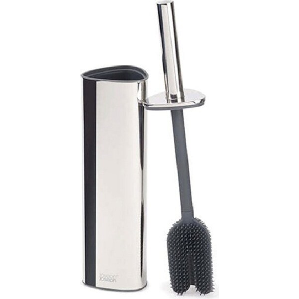 Joseph & Joseph 43.7cm Flex Luxe 360 Toilet Brush Cleaner w/Holder Storage Steel