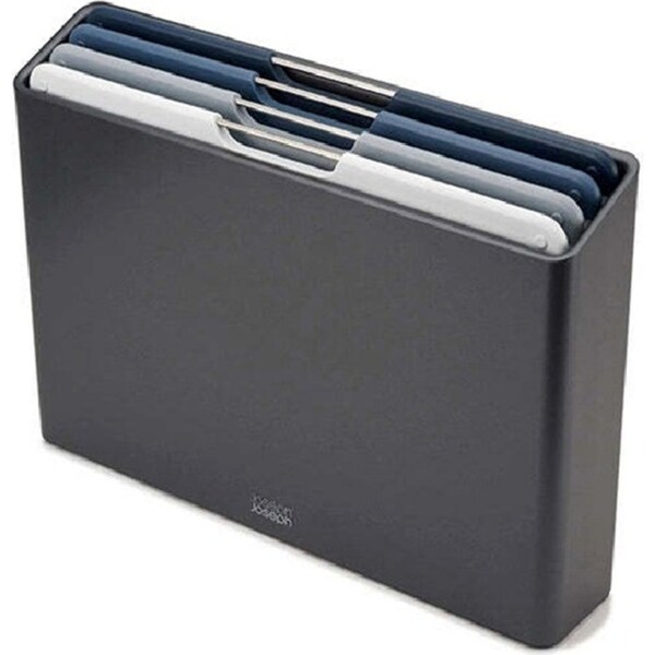 4pc Joseph & Joseph Folio Chopping/Cutting Board Set Large w/ Storage Graphite