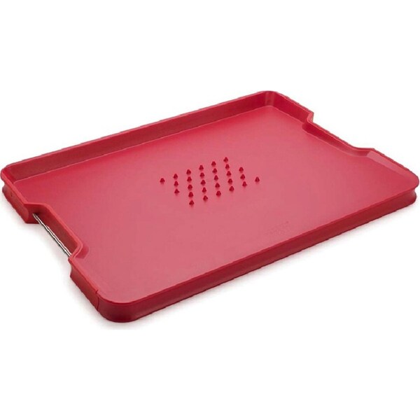 Joseph & Joseph Cut&Carve Plus 41cm Multi-Function Chopping Board Large Red