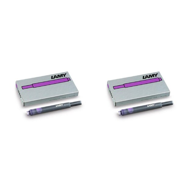 2x 5pc Lamy Hangsell T10 Fountain Pen Ink Plastic Cartridges Moderate Violet