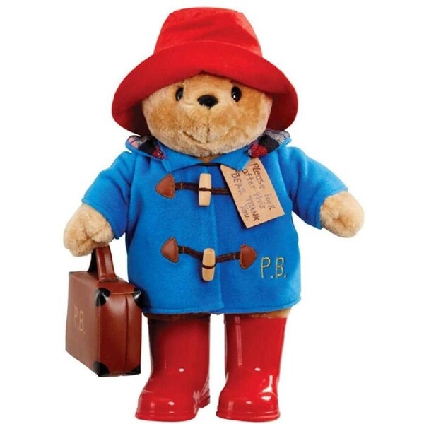 Paddington Bear - With Boots Embroidered Coat And Suitcase Large Soft Toy Doll 34cm