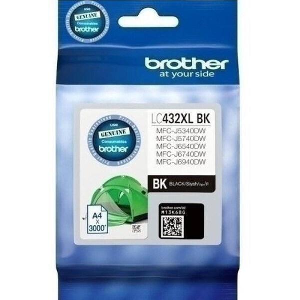 Brother LC432XL High Yield Ink Cartridge Black Genuine LC-432XLB