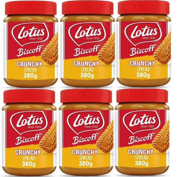 Lotus Biscoff Crunchy Spread Caramel 380g Box of 6