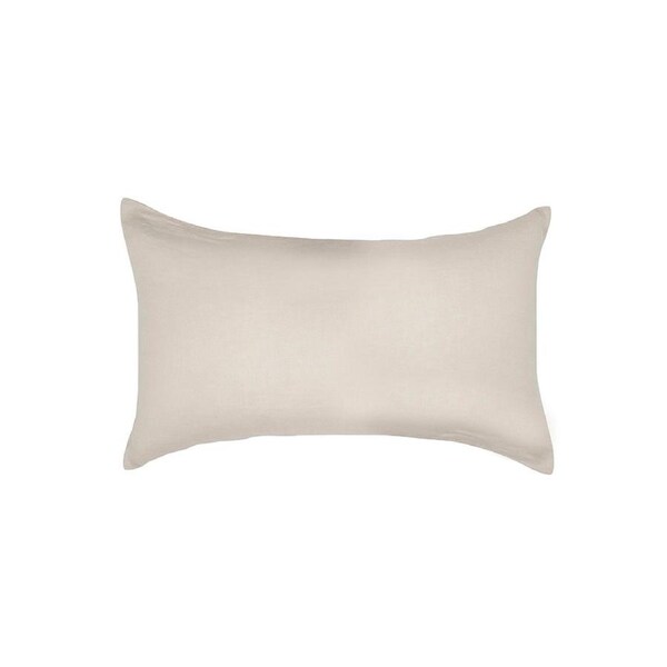 Bambury Luxe Belgian Linen Standard Pillowcase Pair -Natural