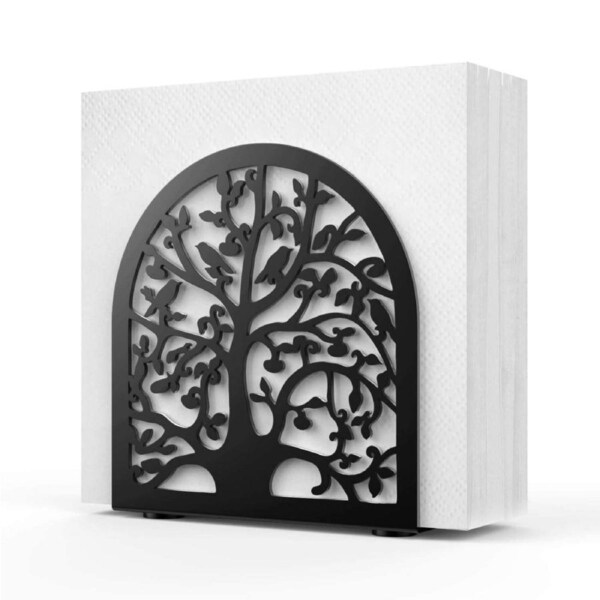 2 PACK Napkin Holder for Coffee TablesTree & Bird Design Metal Tabletop Kitchen Cafe