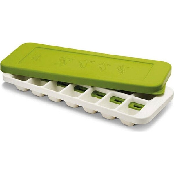 Joseph & Joseph Quicksnap Plus Ice Maker Freezer Tray With Cover White/Green