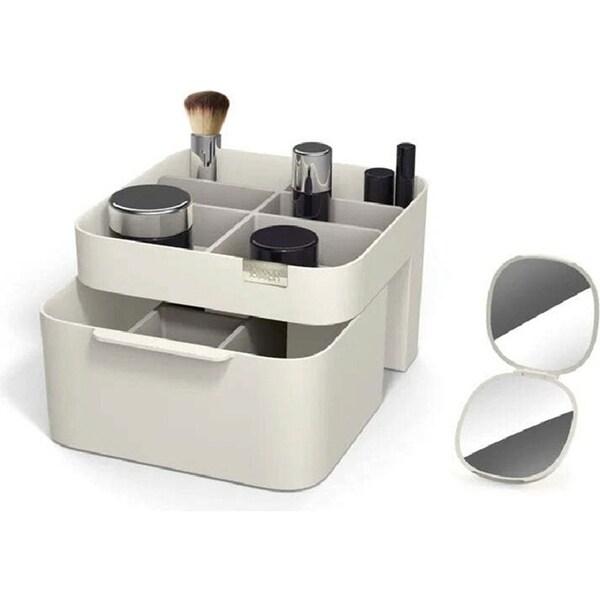 Joseph & Joseph Make Me Up Compact Mirror/Brush Cosmetic Storage Organiser Set