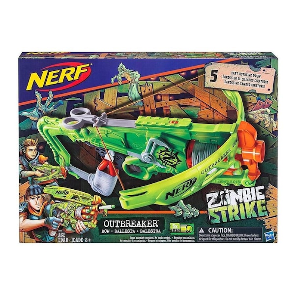 Nerf Zombie Strike Outbreaker Bow 8+ Toy Gun Blaster Boys Girls Play Crossbow