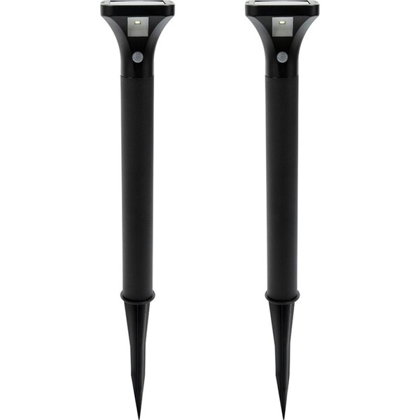2PK Licht Solar Powered Sensor Stake Decorative Garden Light White LED 52.5cm