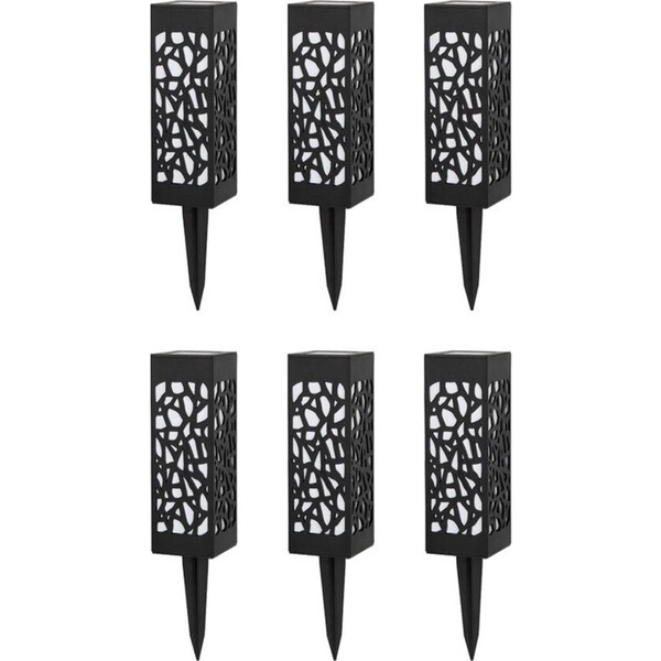6PK Licht Solar Powered Outdoor Garden Flickering/Dance Flame Light 5.9x5.9x29cm