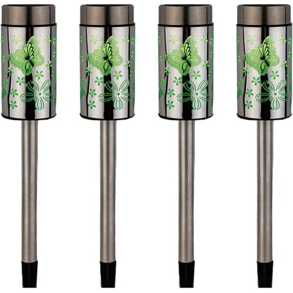 4PK Licht Solar Powered Butterfly Flower Outdoor Decorative Garden Light 41.2cm