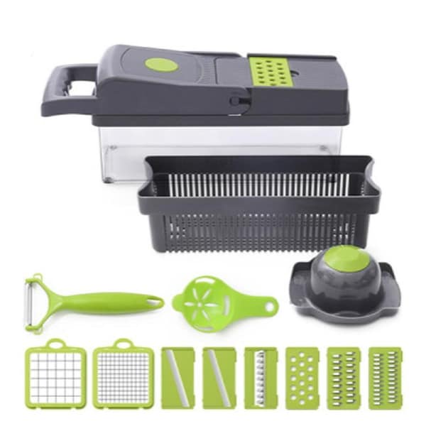 Vegetable Chopper Grater Slicer Cutter 12 in 1 Interchangeable