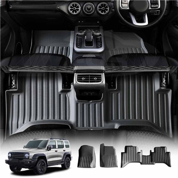 3D All-Weather TPE Floor Mats for GWM Tank 300 Tank300 2023-Onwards Heavy Duty Customized Car Floor Liners Full Set Carpet