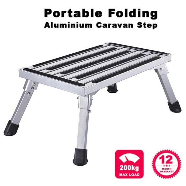 Portable Folding Step Caravan Camping Rv Accessories Ladder Stool Camper Trailer