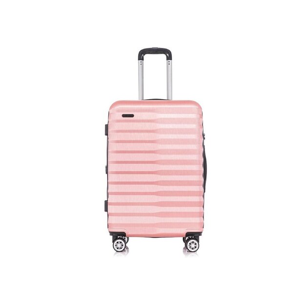 SwissTech Odyssey 76L/66cm Checked Suitcase Luggage Travel Trolley Bag Rose Gold