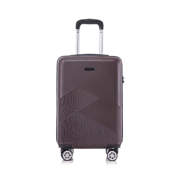 SwissTech Alpine 43L/56cm Carry On Suitcase Luggage Travel Trolley Bag Coffee