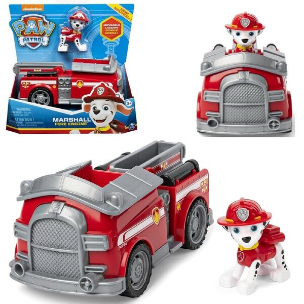 Paw Patrol-Marshall Fire Engine-Age 3+ Toy Car paw patrol figure from the movie