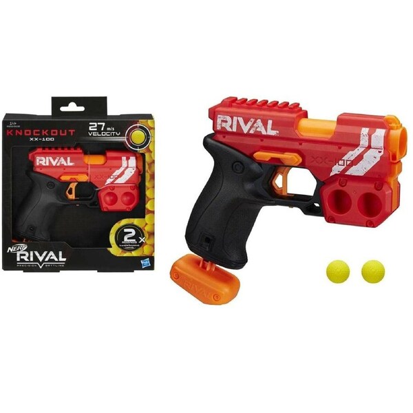 NERF Rival-Red Knockout XX-100 Blaster-Ages 14+ Toy Gun Play Fire Fight Round Gift
