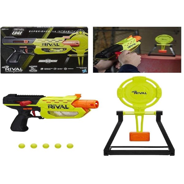 NERF Rival Mercury XIX-500 Edge Series Blaster With Target and 5 Rounds 14+ Guna