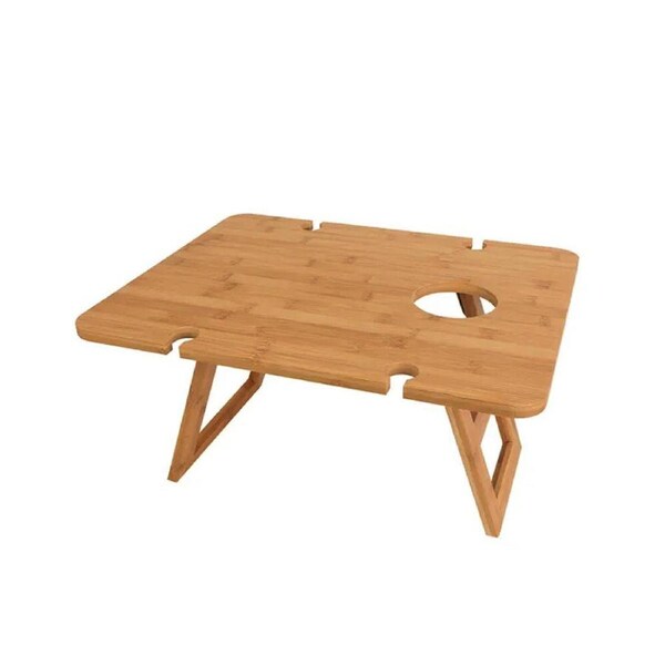 Portable and foldable picnic table or wine table