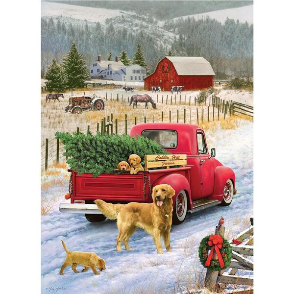 Cobble Hill - Christmas On The Farm Puzzle 1000pc