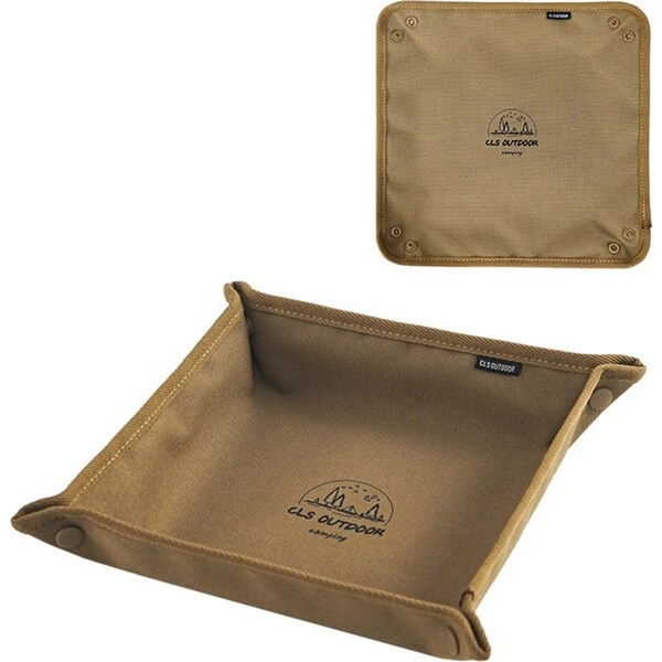 2Pcs Portable Camping Tray Foldable Storage Tray Waterproof Travel Organizer