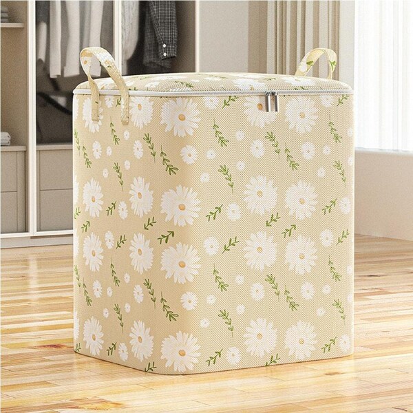 4Pcs Clothes Quilt Storage Bag Folding Fabric Clothes Cabinet Wardrobe Organizer