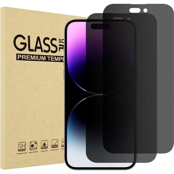 2 PCS For Apple iPhone 14 Pro Max Anti Spy Privacy Tempered Glass Screen Protector