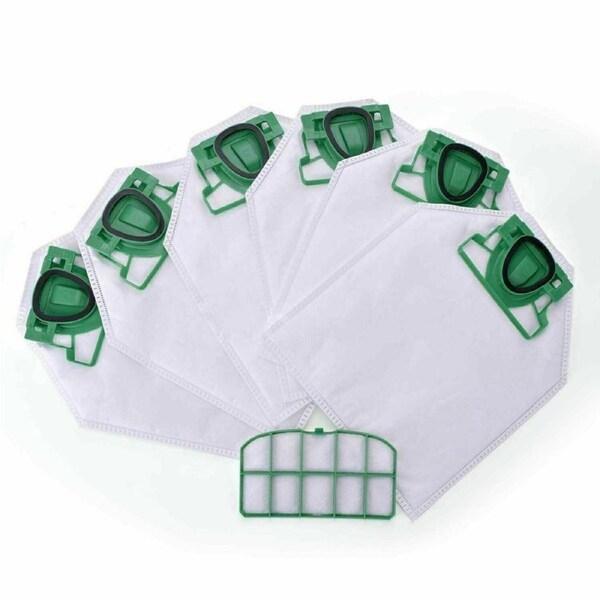 6 X Vacuum cleaner bags and filters for Vorwerk Kobold VK200 vacuum cleaner