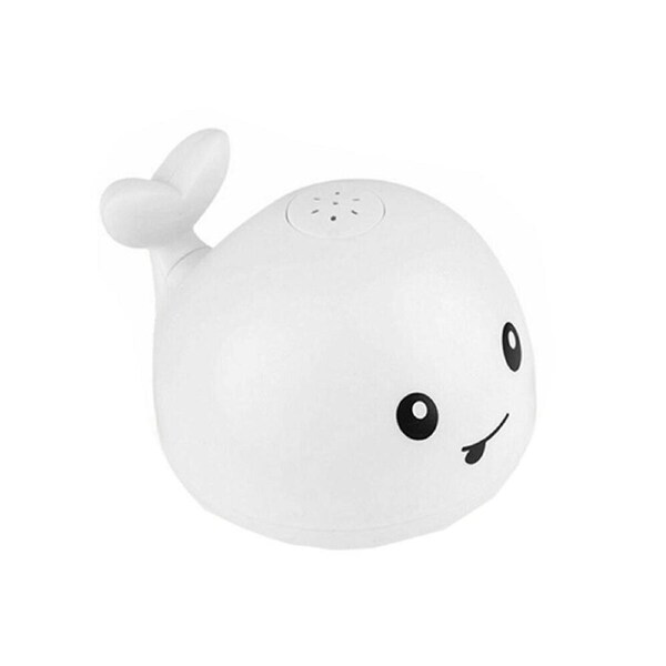 Baby Bath Toys Whale Automatic Spray Water Bath Toy with LED Light White