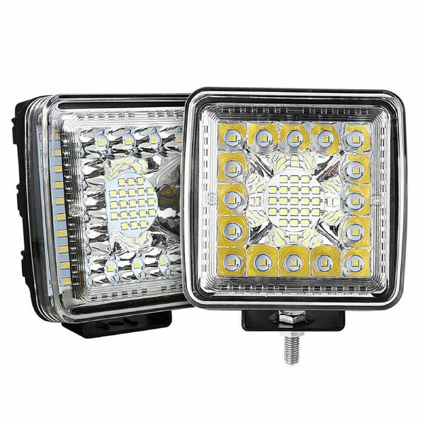A Pair 300W 4" inch Work Lights Spot Flood LED Light Bar Reverse 4WD 12V 24V