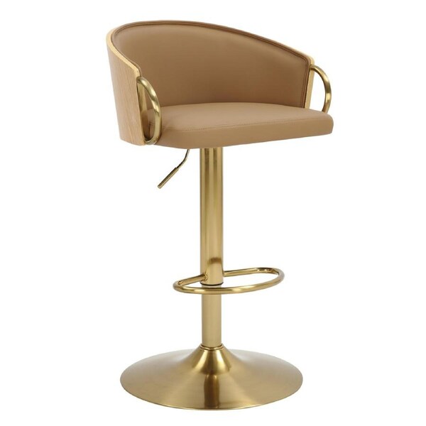 Evander Gold Gas Lift Bar Stool