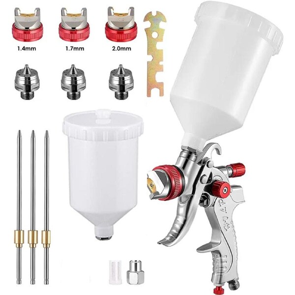 HVLP Sprayer Gun Paint Gun Auto Paint Air Spray Gun Kit Gravity Feed Car Primer