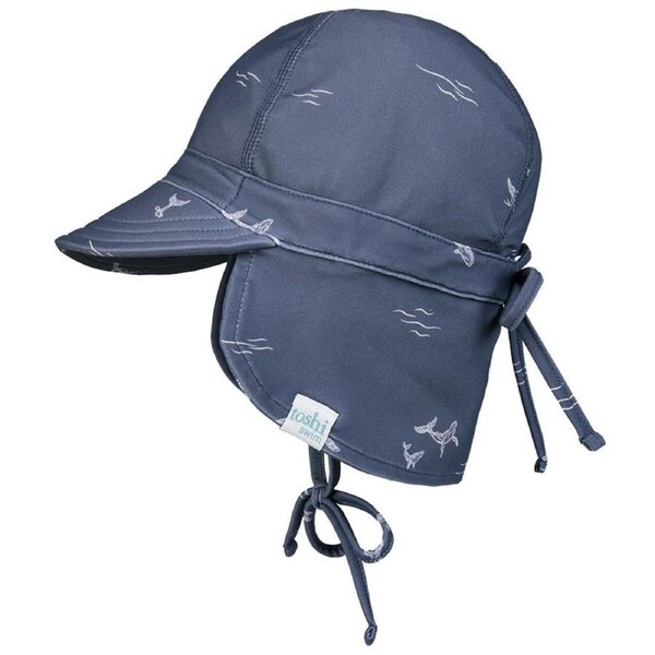 Toshi Swim Baby Flap Cap Whales - Extra Extra Small