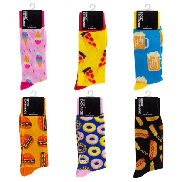 6 Pairs Fashion Novelty Funny Socks one Size 5-13 Men Socks Women Socks #7