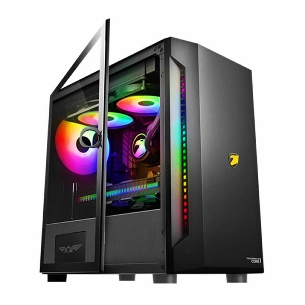 Armaggeddon PC Case Tessarraxx Core 1 Tempered Glass mATX Case Glass Side Panel