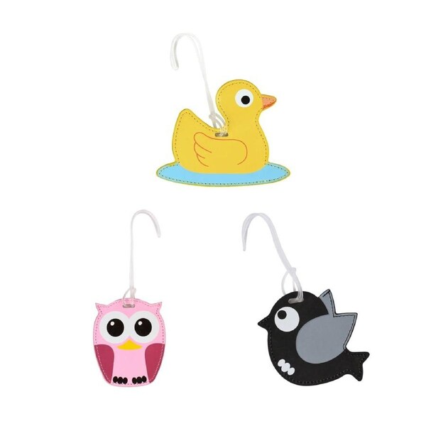 Flightmode PU Kids Luggage Tags Set of 3