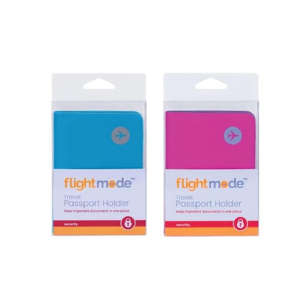 2 Pcs PVC Waterproof Wallet Travel Passport Holder Assorted Color