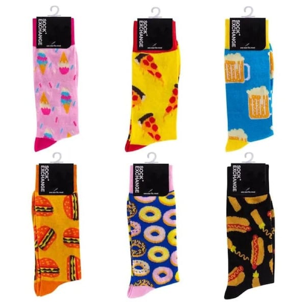 6 Pairs Fashion Novelty Funny Socks one Size 5-13 Men Socks Women Socks #7