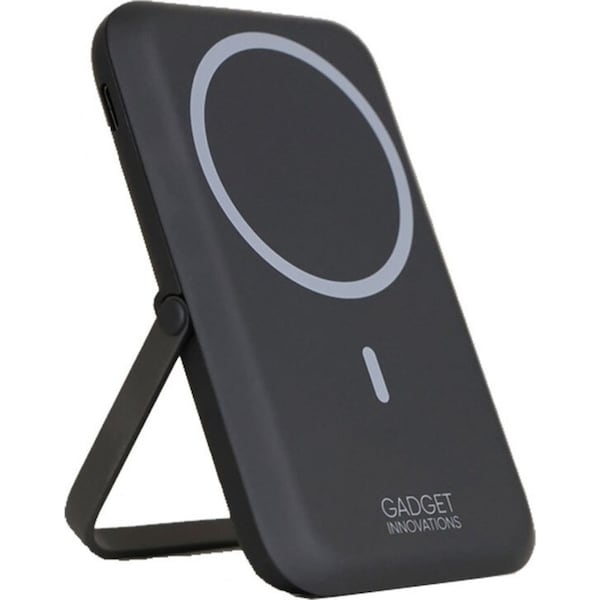 Gadget Innovations Wireless Portable MagSafe Rechargable Power Bank 5000mAh BLK
