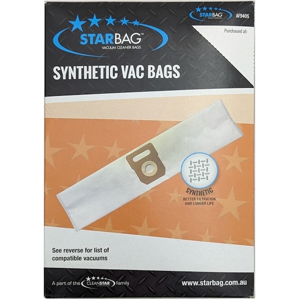 5pc Starbag Synthethic 5 Layer Fabric Vacuum Bags For Cleanstar Butler Pro