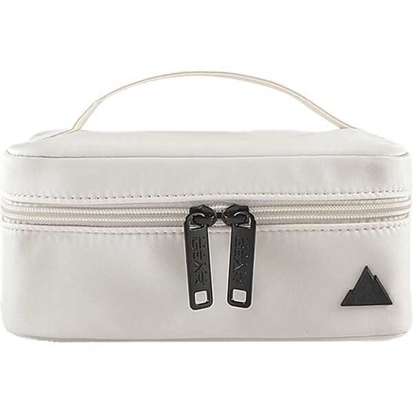 Travel Gear Nylon Makeup Toiletry Travel Wash Bag/Case w/Handle 15x21cm Nude