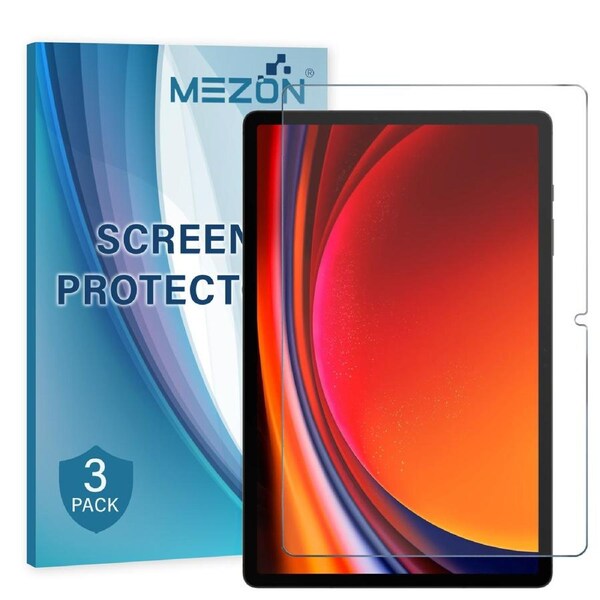 [3 Pack] Samsung Galaxy Tab S9+ (12.4") Ultra Clear Film Screen Protector by MEZON (SM-X810, X816, Clear)